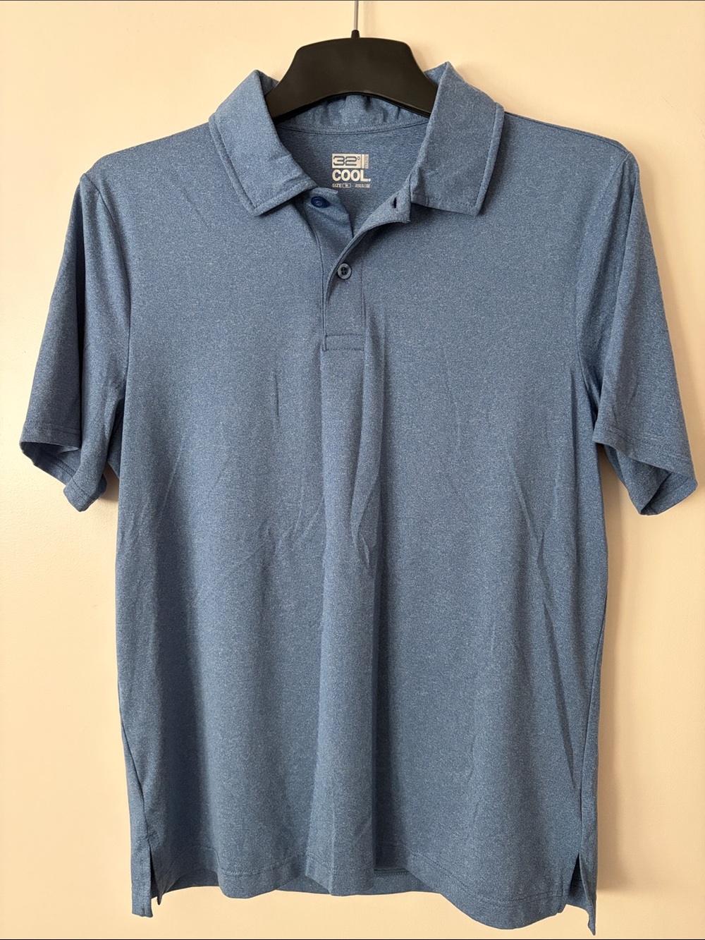 32 Degrees Men's Heathered Light Blue Performance Polo